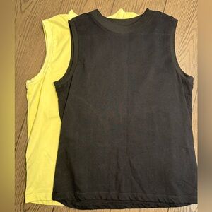 Stoic muscle tanks women’s black and yellow set of 2